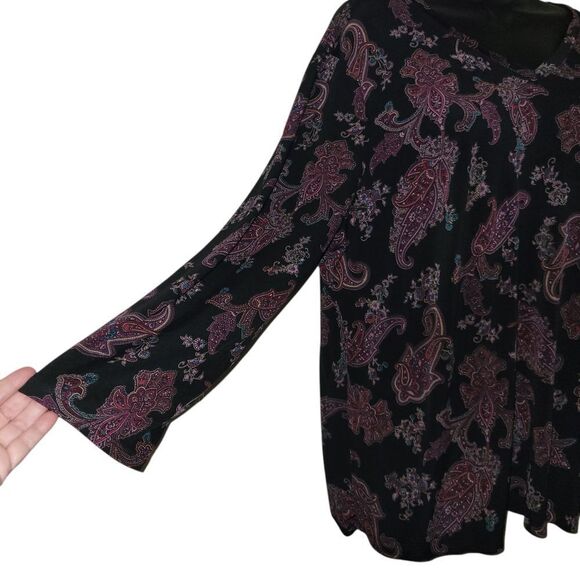 White Stag Black And Purple Blouse - Picture 3 of 4